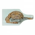 thumbnail image 1 of Dog and Cat Cutting Board, Sad Bordeaux's Head on a Sleeping Kitten, Decorative Tempered Glass Cutting and Serving Board, in 3 Sizes, by Ambesonne, 1 of 2