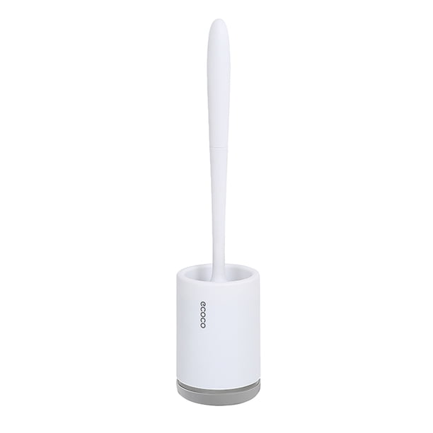 Cepillo de baño,Ecoco Set de escobillas y soportes para inodoros Cepillo para inodoros Soporte para Tomshoo Gris blanco