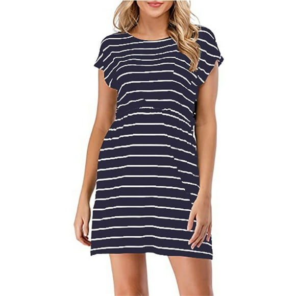 Pregnancy Dresses in Clearance Juebong Maternity Nursing Dresses 2024 Short Sleeve/Sleeveless Breastfeeding Dress Deals Summer Casual Pregnancy Dresses Mama Postpartum Clothes Flash Deals