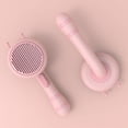 thumbnail image 1 of Little Pet Needle Comb Self Cleaning Removes Floating Hair One Key Button Little Bee Shape Cat Grooming Massager Brush, 1 of 5