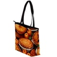 thumbnail image 3 of Thanksgiving Canvas Leather Mix Crossbody Bag with Twill, Sponge, Jeanette Material | 30x10.5x39cm/11.8x4.1x15.4in Size, 3 of 5