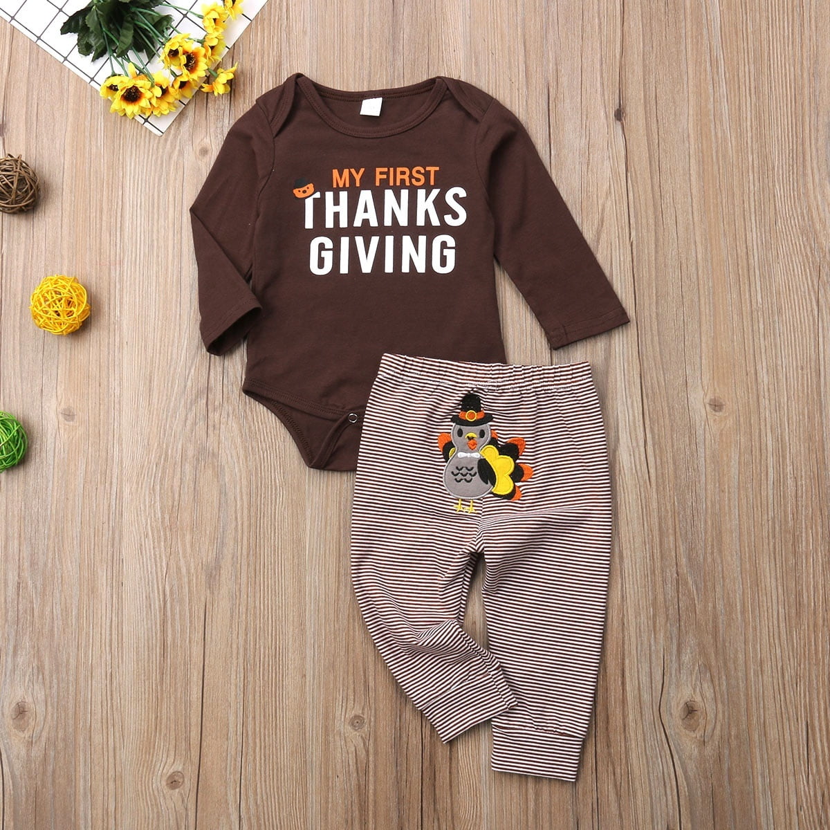 baby boy thanksgiving romper