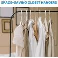 thumbnail image 5 of Simple Deluxe 50 Pack Plastic Hangers, Lightweight and Space-Saving Hangers, Durable Clothes Hangers for Shirts, Coats, Dresses, Pants, White, 5 of 10