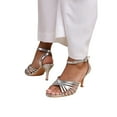thumbnail image 1 of Where's That From Womens Cyprus  Multi Crossover Strap Wide Mid Heel Sandals, 1 of 3