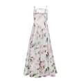 thumbnail image 5 of Patlollav Womens Strappy Strapless Chiffon Sleeveless Printed Botanical Floral Dress, 5 of 6