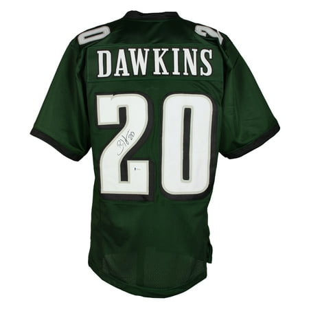 Brian Dawkins Signed Custom Green Pro Style Football Jersey BAS ITP