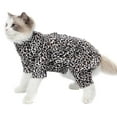 thumbnail image 1 of Pet Winter Coat Four Legs Leopard Print Warm Jacket for Cats, 1 of 7