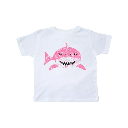 

Inktastic Cute Distressed Pink Shark Gift Toddler Boy or Toddler Girl T-Shirt