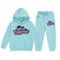 thumbnail image 3 of Hienoo Big Girls Sports Outfits California Print Hoodie and Sweatpants 2Pcs Sweatsuit, 3 of 3