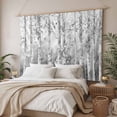 thumbnail image 3 of Grey Forest Tapestry for Bedroom Wall Hanging Tapestry, Modern Oil Painting Art Ceiling Backdrop Tapestries Poster Blanket Wall Decor for Teens Room Living Room Dorm 51" x 59", 3 of 8