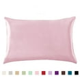 thumbnail image 2 of CawBing 1PCS Pure Emulation Satin Silk Pillowcase Square Pillow Single Cover Chair Seat Soft Mulberry Plain Pillow Case Pillow Cover i, 2 of 6