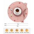 thumbnail image 6 of 15 Inch Round Placemats Set of 6, Pink Floral Non Slip Heat Insulation PP Table Mats, Circular Flowers Ethnic Abstract Aesthetic Washable Place Mats for Kitchen Dining Party Table Decor, 6 of 7