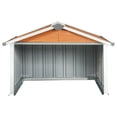 thumbnail image 4 of vidaXL Garden Shed Brown Galvanized Steel Medium Durable Garden Shed, 4 of 6