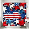 thumbnail image 4 of Fmbmuo Patriotic Shower Curtain 72x72 Inch Waterproof Heavy-Duty Polyester Bathroom Curtain with 12 Hooks Home Decor,Multicolor, 4 of 4