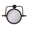 Retro Dot Collection Wall Mounted Swivel Make-Up Mirror 8 Inch Diameter with 4X Magnification
