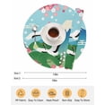 thumbnail image 6 of 15 Inch Round Placemats Set of 4, Teal Blue Mountain Non Slip Heat Insulation PP Table Mats, Farmhouse Cherry Blossoms Cranes Washable Place Mats for Kitchen Dining Party Table Decor, 6 of 7