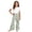 Green*, variant on OSOLU Girls Pants Summer Striped Casual Bottoms Flared Wide Leg Breathable Lightweight Everyday Casual Wear Trendy Travel Trousers
