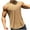 Khaki, variant on BADHUB Men's Mesh Tank Tops Breathable Athletic Workout Gym Training Casual Sleeveless Muscle T-Shirts Orange L