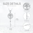thumbnail image 4 of Diamond Key Necklace 925 Sterling Silver Tree of Life Pendant Necklaces Key Tree of Life Jewelry Gifts for Women Mom Wife, 4 of 6