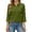Green, variant on Graphic Tees for Women T-Shirts Everyday V-Neck Tops with 3/4 Sleeves and Collared for Casual Wear Brown 4XL