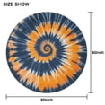 thumbnail image 6 of Orange Blue Tie Dye Mandala Pattern Round Tablecloth 60"x60",Wrinkle Wipeable Table Cloth for Kitchen Dining Room Picnic Patio Party, 6 of 6