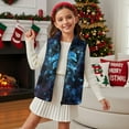 thumbnail image 3 of Uorisanigo Unisex Boys Girls Zippered Vest Sleeveless Jacket Puffy Fleece Stand Up Collar Jackets Blue Dolphin Flowers Vests Fuzzy Outwear with Pockets Fall Fashion Outfits Clothes, 3 of 7