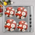 thumbnail image 2 of Bahomeck Gas Stove Burner Cover Set Of 4,Red And White Daisies With Black Background Metal Electric Stove Burner Covers,Protecting Gas Stoves,Kitchen Decor，8 Inch And 10 Inch, 2 of 2