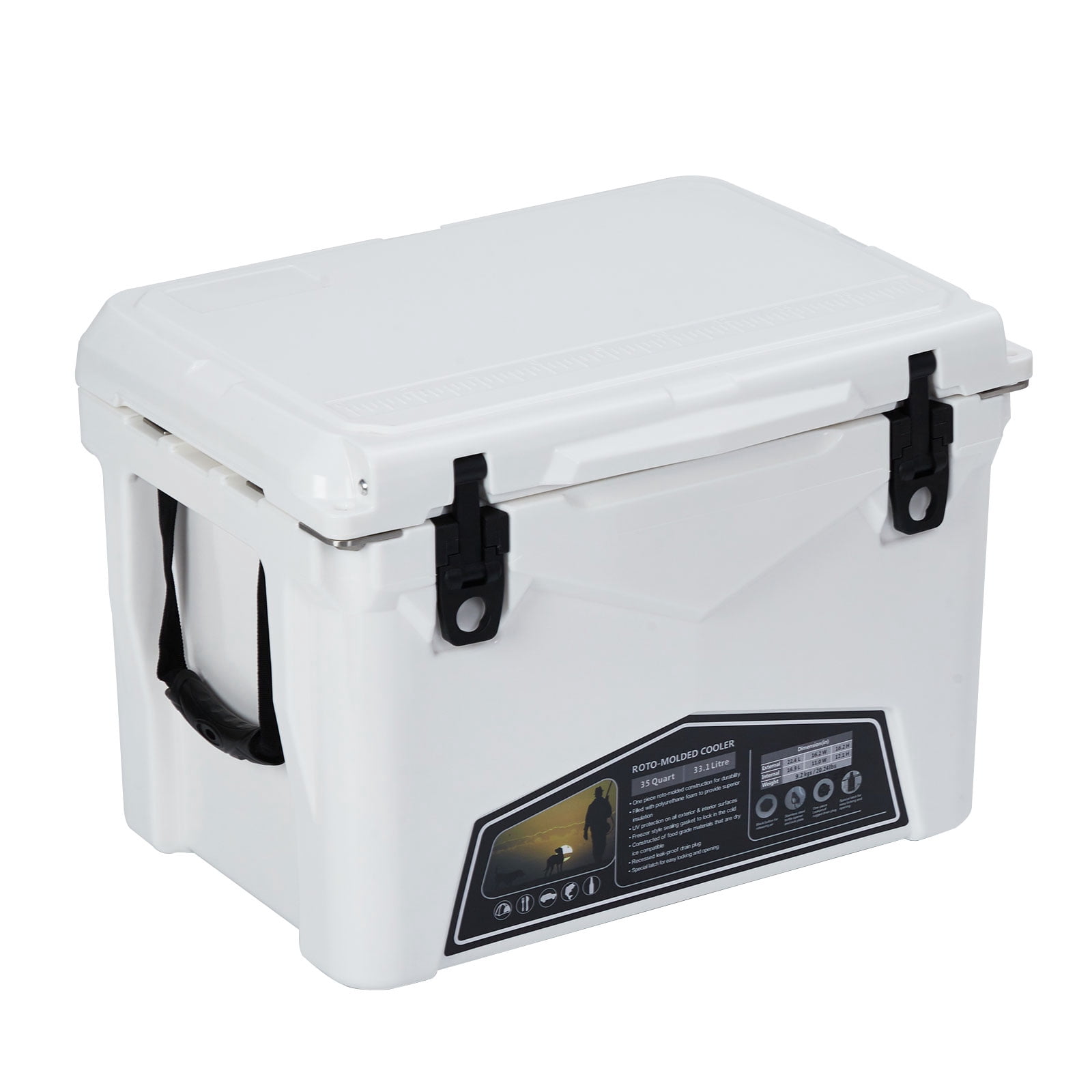 Towallmark Cooler Insulated 20Qt Personal For Hot Food Ice Ice Chest Small Hard For Fishing Boat Camping Outdoor