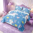 thumbnail image 3 of Manfei Kawaii Unicorn Twin Quilt Set 2 Pieces,Dreamy Princess Twin Coverlet Set,1 Bedspread and 1 Pillowcase, 3 of 7