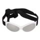 thumbnail image 5 of Gafas para mascotas, gafas de sol para perros, a prueba de viento, protección para los ojos con correa ajustable, color blanco y plateado, 5 of 14