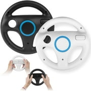 Techken Wii Controller Mario Cart Racing Wheels Compatible with Nintendo Wii Remotes 2Pack
