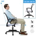 thumbnail image 2 of BestOffice Chaise de Bureau Ergonomique en Maille, Soutien Lombaire Accoudoirs Dossier Mi-Haut à Roulettes Pivotante Réglable, Blanc, 2 of 7