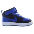 thumbnail image 2 of Nike Baby Boy's Court Borough Mid 2 (Infant/Toddler) Black/Game Royal/Game Royal/White 10 Toddler M, 2 of 5