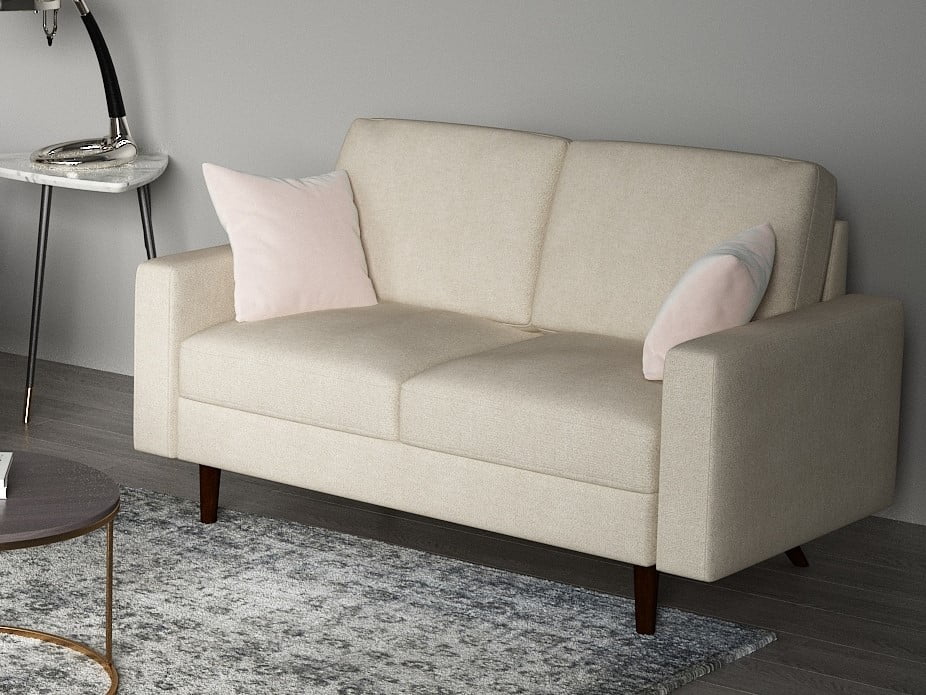 Uspridefurniture Craigmont 50.4'' Square Arm Loveseat, Beige