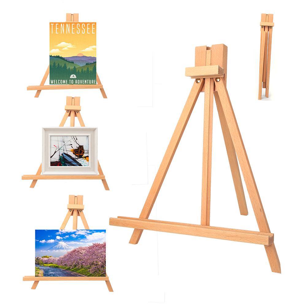 TOPINCN Easel Stand,Table Easel Display,Small Table Easel Stand Beech