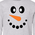 thumbnail image 4 of Inktastic Cute Smiling Snowman Face with Carrot Nose Long Sleeve Youth T-Shirt, 4 of 5