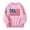 Pink, variant on Women Crew Neck Pullover off The Shoulder Sweatshirt for Women Plus Size U.S.A Letter Graphic Thermal Print Hoodie S