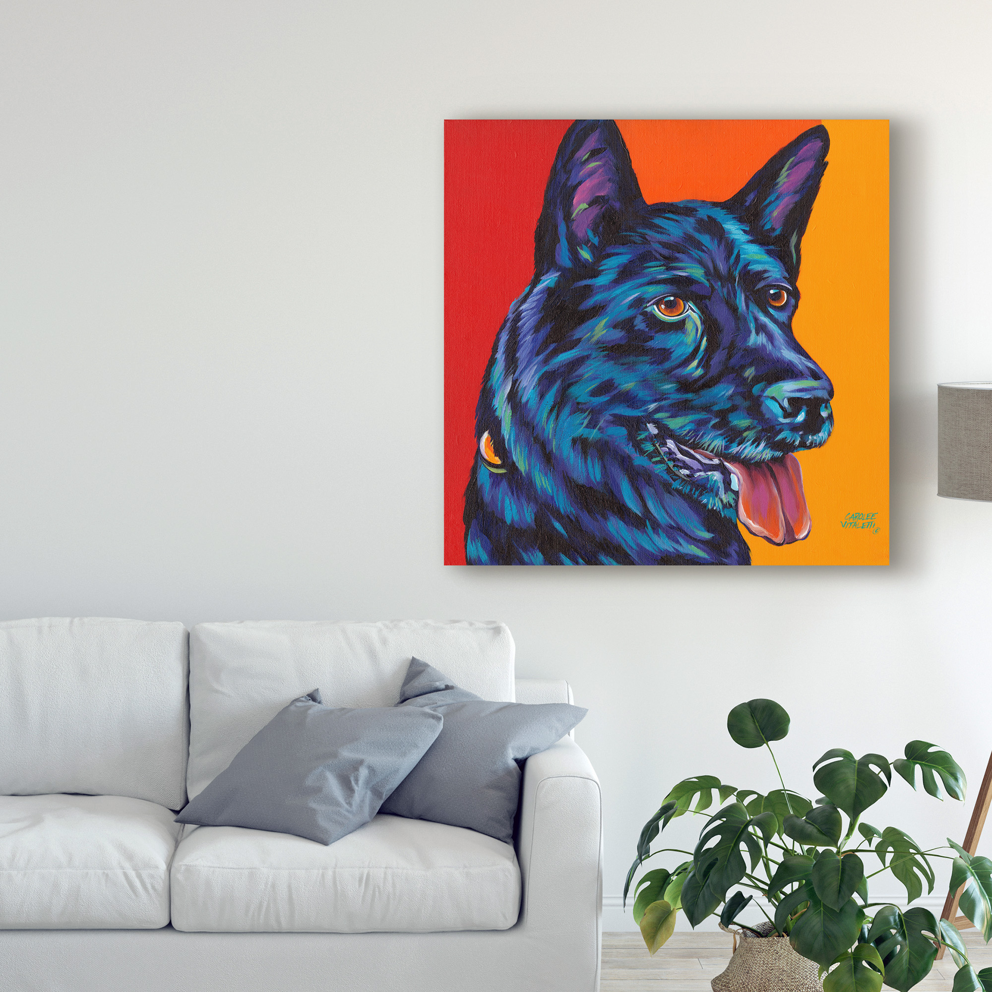 Trademark Fine Art 'Dogs in Color I' Canvas Art by Carolee Vitaletti