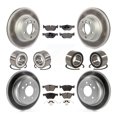 thumbnail image 1 of Transit Auto Front Rear Wheel Bearings Coated Disc Brake Rotors and Semi-Metallic Pads Kit (10Pc) for Car BMW 328xi - Left Right Side (Driver Passenger) KBB-107946, 1 of 11