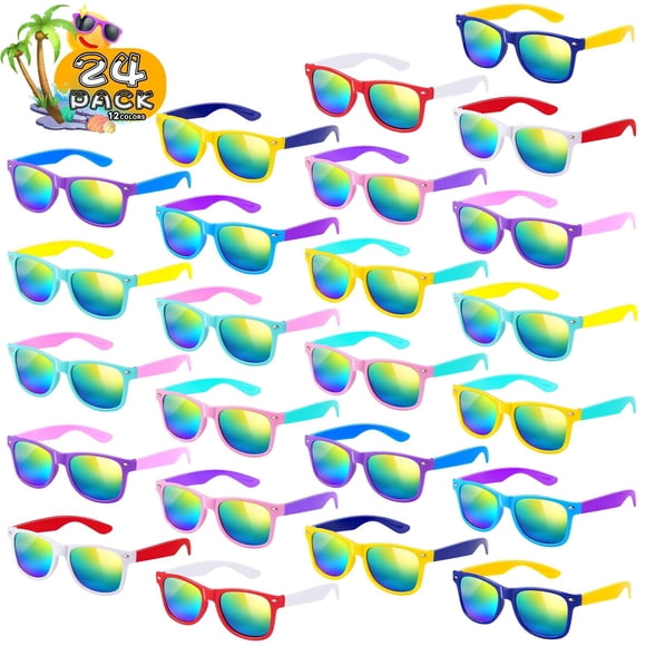 Gafas de sol infantiles SCIONE Party Favors, paquete de 24 para niños y niñas