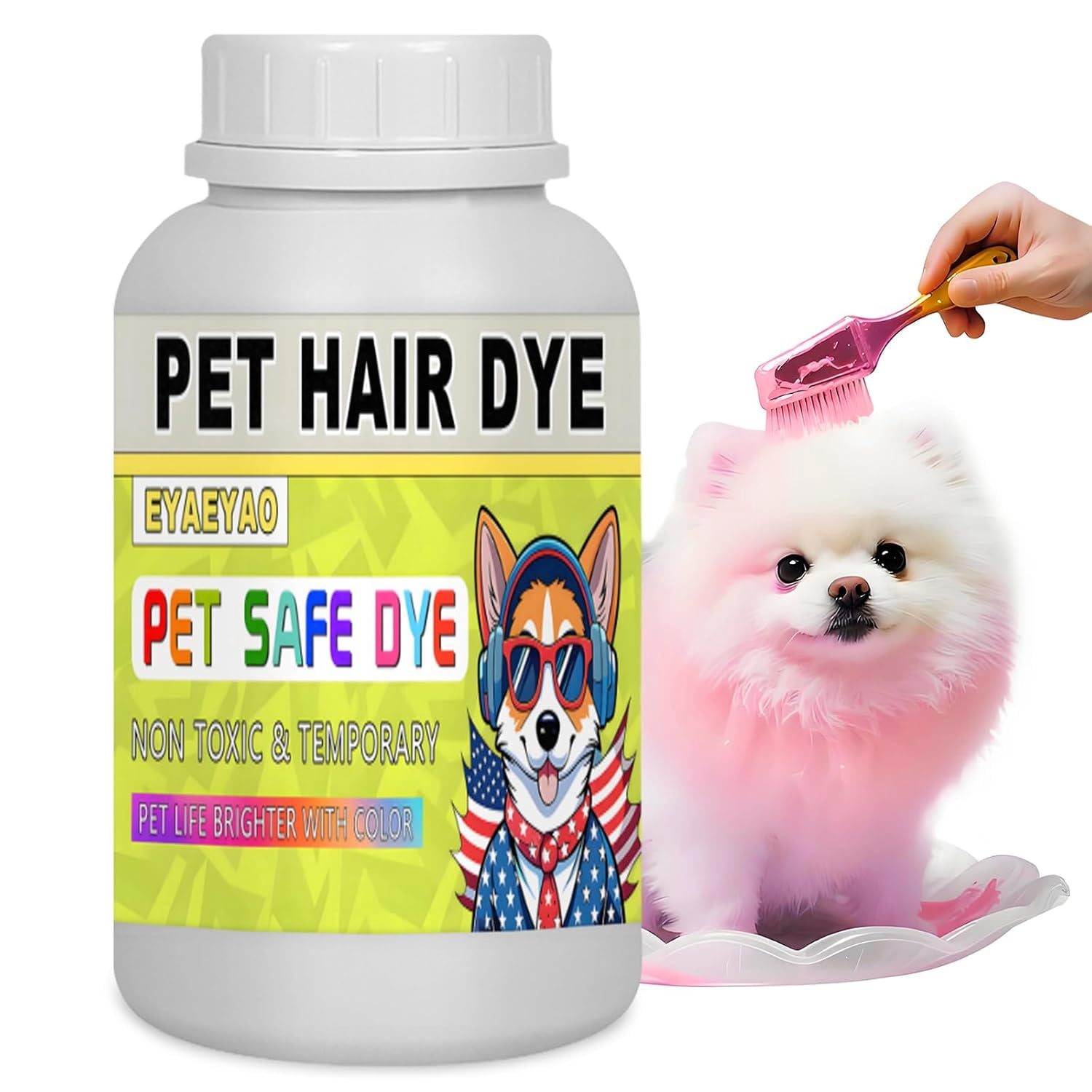 OPAWZ Semi-Permanent Dog Hair Dye, Non-Toxic Pet Hair Dye for Dogs