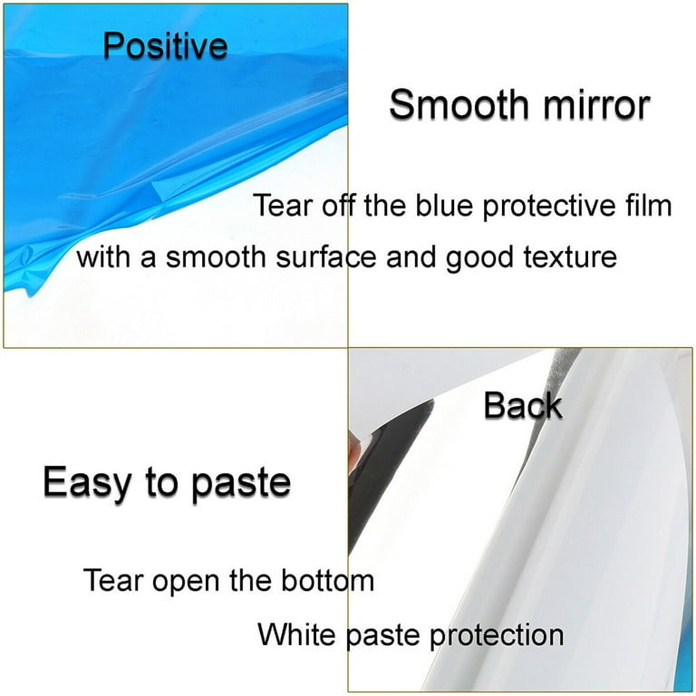 50x100cm Self Adhesive Mirror Reflective Wall Sticker Film Paper Kitchen  Decor