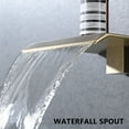 thumbnail image 6 of Cerypsa Single Handle Brushed Gold Waterfall Bathroom Sink Faucet, Bathtub Basin Faucet, 6 of 6
