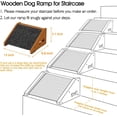 thumbnail image 2 of 4 Pack Wooden Dog Ramp for Stairs Suits for Small Medium Dogs Cats, Pet Steps Stairs for Staircase for Dogs Cats Brown,Need Installation,13 * 9.8 * 5.1 inch, 2 of 8