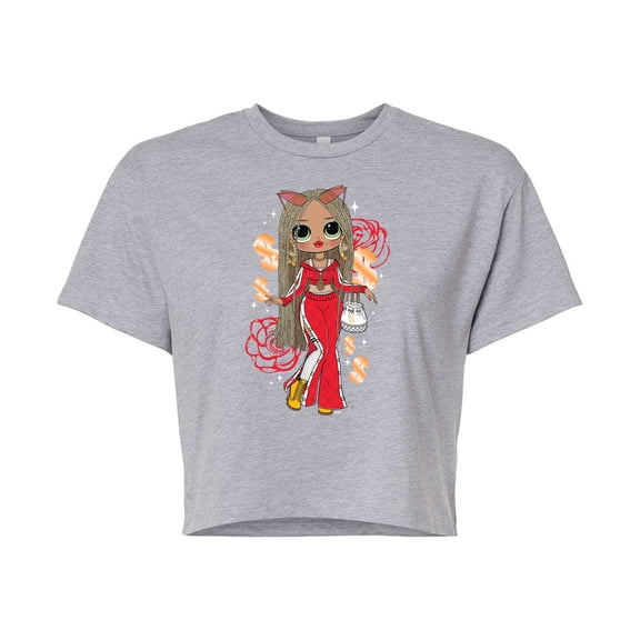 LOL OMG! Fashion Dolls - Money & Swag - Juniors Cropped Cotton Blend T-Shirt