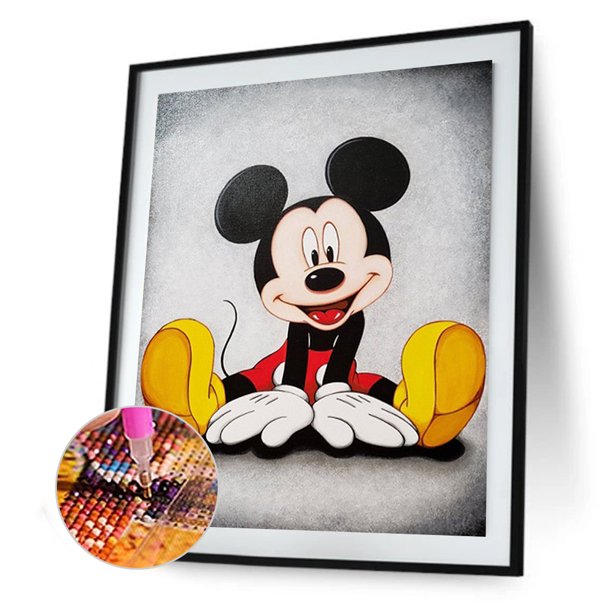 5D redondo completo taladro diamante pintura ratón mosaico Rhinestone dibujo (A3367) Likrtyny Oficina Multiescena Multifunción