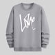 thumbnail image 5 of Amzcrzy Sudadera Para Hombre, Con Estampado De Corazones, Informal, De Manga Larga Y Cuello Redondo, Con Capucha, Color Gris, Xl, 5 of 6
