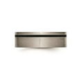 thumbnail image 4 of Gem & Harmony Mens Titanium Wedding Band Ring with Black Accent (7.0mm) for Men, 4 of 6