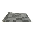 thumbnail image 2 of Ahgly Company Indoor Square Checkered Gray Modern Area Rugs, 3' Square, 2 of 4