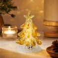 thumbnail image 4 of Tabletop Christmas Night Light, Lighted Mini Glass Christmas Tree with Star Topper, Festive Holiday Centerpiece for Home Mantel Shelf Office Desk Party Decoration, 4 of 7